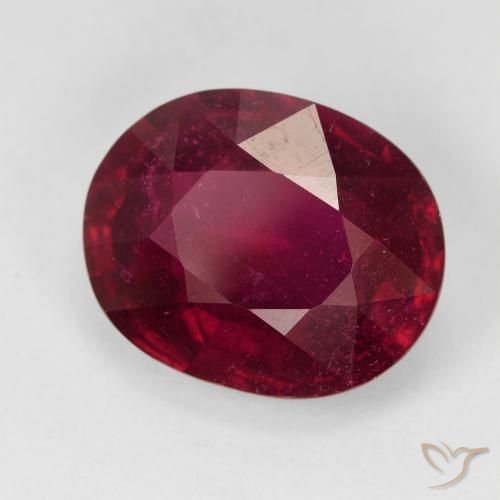 12.05 ct Red Ruby Stone, Natural Ruby in Oval Facet Shape for Sale