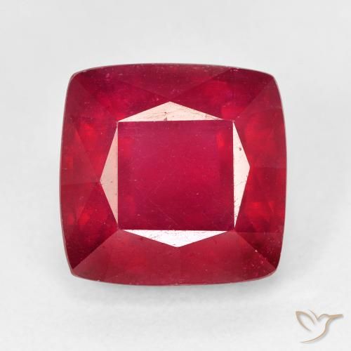 7.35ct Natural Red Ruby, Cushion, VS