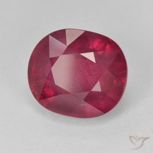 9.10 ct Red Ruby Stone, Natural Ruby in Oval Facet Shape for Sale