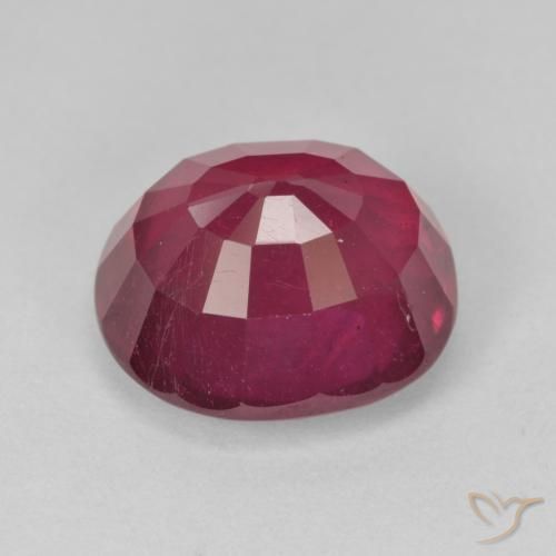 Ruby Gemstone in 12.2 x 10.6 mm Size for Sale, Ruby Stone in Medium Red Color