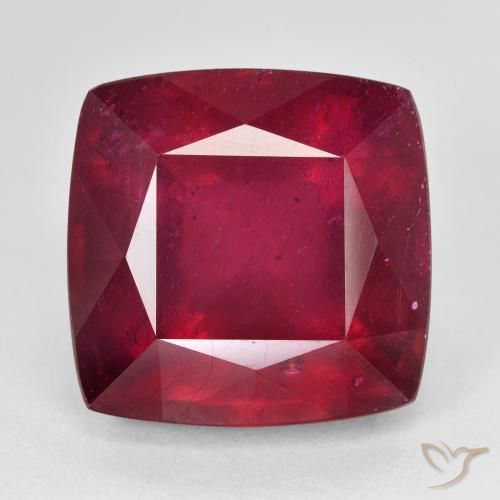 Rubí de talla cojín de 24,06 quilates, 15,2 x 14,9 mm de Madagascar, Photo A