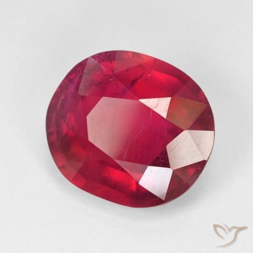 8.60 ct Red Ruby Stone, Natural Ruby in Oval Facet Shape for Sale