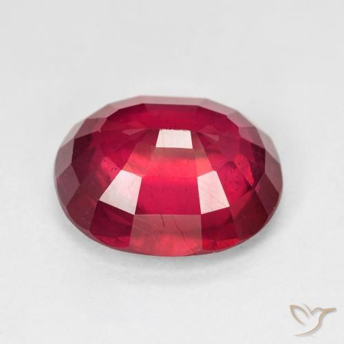 Ruby Gemstone in 13.2 x 11.6 mm Size for Sale, Ruby Stone in Medium Red Color