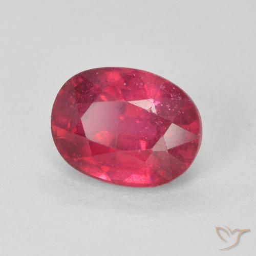 1.99 ct Red Ruby Stone, Natural Ruby in Oval Facet Shape for Sale