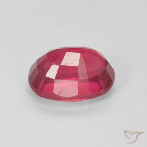 Ruby Gemstone in 8 x 6 mm (calibrated) Size for Sale, Ruby Stone in Deep Crimson Color