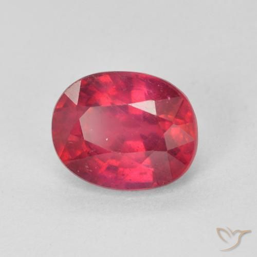 1.83 ct Red Ruby Stone, Natural Ruby in Oval Facet Shape for Sale
