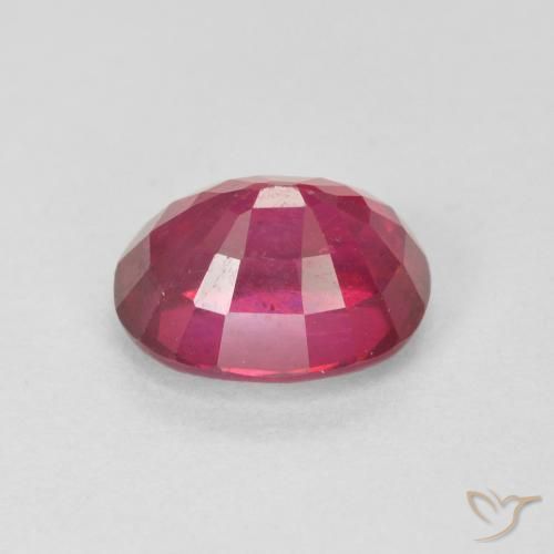 Ruby Gemstone in 7.5 x 6 mm Size for Sale, Ruby Stone in Deep Crimson Color