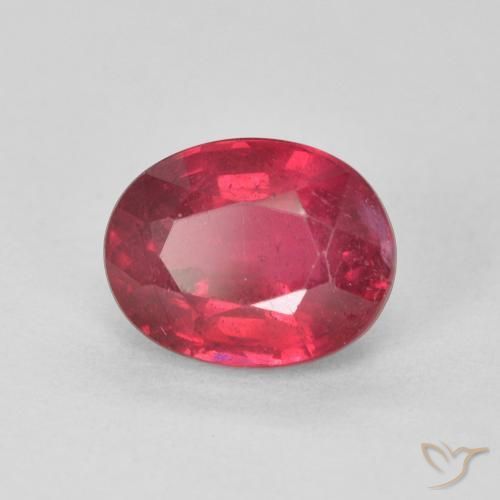 1.97 ct Red Ruby Stone, Natural Ruby in Oval Facet Shape for Sale