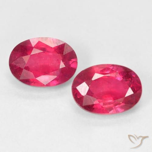 2.29 ct Oval Cut Ruby, 7 x 5 mm From Madagascar, Photo A