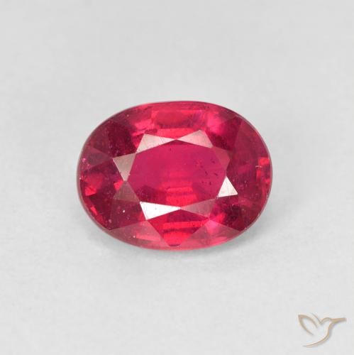 1,85 ct ovaler Rubin aus Madagaskar, Größe: 7,9 x 6,1mm, Reinheit: VS, Garantiert echter Edelstein, 1 Stück Rubin in Mittelrot Farbe, Mohs-Härte von 9 Geeignet für den täglichen Gebrauch im Schmuck, Entblocket das Wurzelchakra, Photo A