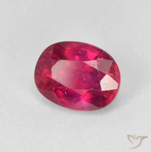 2.13 ct Red Ruby Stone, Natural Ruby in Oval Facet Shape for Sale