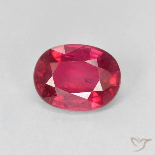 1.94 ct Oval Cut Ruby, 8 x 6.1 mm From Madagascar, Photo A