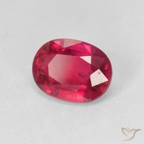 1.94 ct Red Ruby Stone, Natural Ruby in Oval Facet Shape for Sale