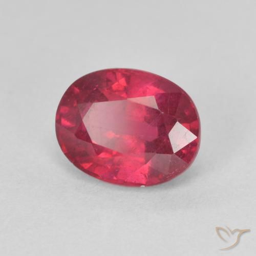 1.92 ct Red Ruby Stone, Natural Ruby in Oval Facet Shape for Sale