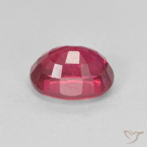 Ruby Gemstone in 7.7 x 6 mm Size for Sale, Ruby Stone in Jam Red Color