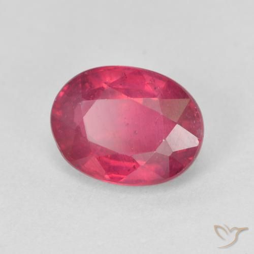 1.91 ct Red Ruby Stone, Natural Ruby in Oval Facet Shape for Sale