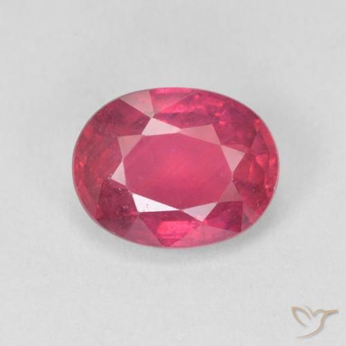 1.68 ct Oval Cut Ruby, 7.8 x 6.1 mm From Madagascar, Photo A