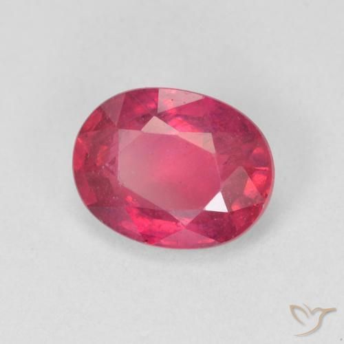 1.68 ct Red Ruby Stone, Natural Ruby in Oval Facet Shape for Sale