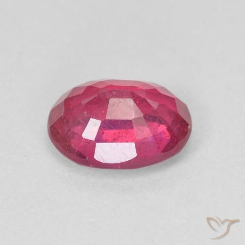 Ruby Gemstone in 8 x 6 mm (calibrated) Size for Sale, Ruby Stone in Pinkish Red Color