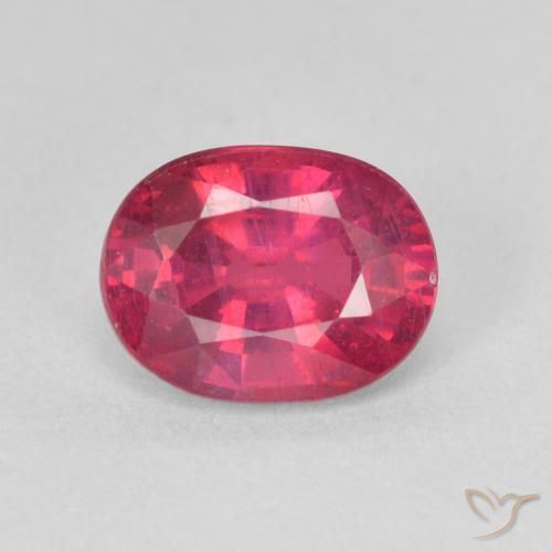 1.85ct Natural Medium Red Ruby, Oval, VS