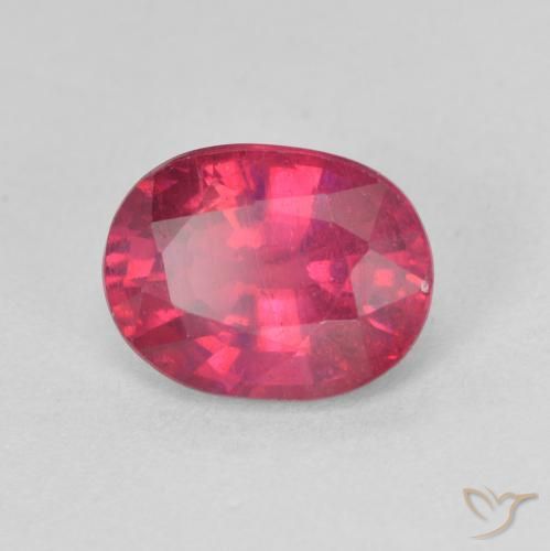 1.85 ct Red Ruby Stone, Natural Ruby in Oval Facet Shape for Sale