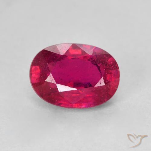 1.53 ct Oval Cut Ruby, 7.2 x 5.2 mm From Madagascar, Photo A