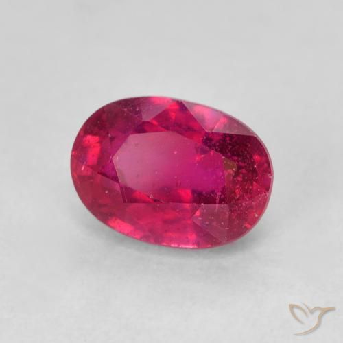 1.53 ct Red Ruby Stone, Natural Ruby in Oval Facet Shape for Sale