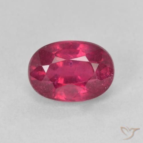 1.42 ct Red Ruby Stone, Natural Ruby in Oval Facet Shape for Sale