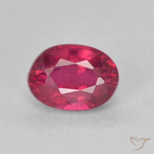 1.43ct Natural Light Red Ruby, Oval, VS