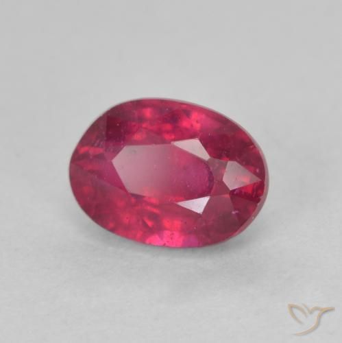 1.43 ct Red Ruby Stone, Natural Ruby in Oval Facet Shape for Sale