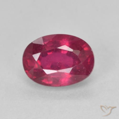 1.45ct Natural Medium Dark-Red Ruby, Oval, VS