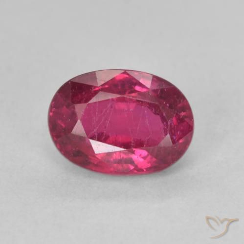 1.32ct Natural Light Red Ruby, Oval, VS-SI