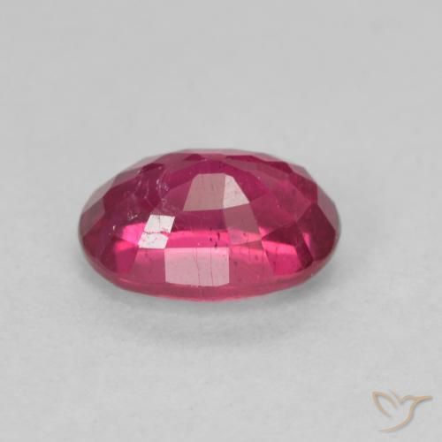 Ruby Gemstone in 7 x 5 mm (calibrated) Size for Sale, Ruby Stone in Light Red Color