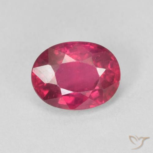 1.96ct Natural Light Red Ruby, Oval, VS