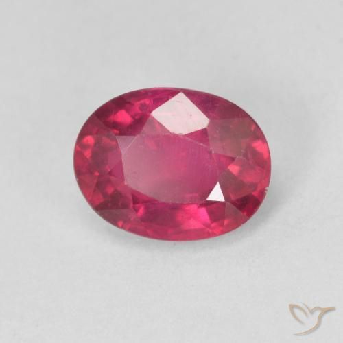 1.96 ct Red Ruby Stone, Natural Ruby in Oval Facet Shape for Sale