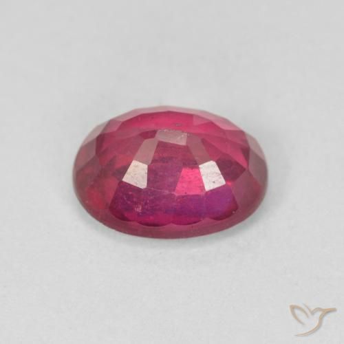 Ruby Gemstone in 8 x 6 mm (calibrated) Size for Sale, Ruby Stone in Light Red Color