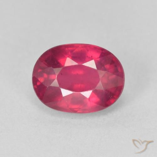 Rubis Ovale en damier des États-Unis 2,17 ct, dimension 8,2 x 6,2mm, pureté VS, pierre gemme naturelle Fractures remplies, 1 pièce Rubis de couleur Rose rougeâtre, dureté Mohs de 9 convient aux bijoux de tous les jours, pierre de sagesse, Mardi Gemme, Photo A