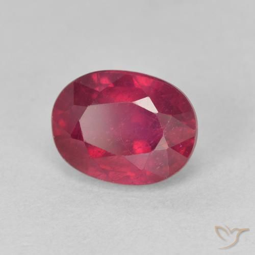 2.34 ct Red Ruby Stone, Natural Ruby in Oval Facet Shape for Sale