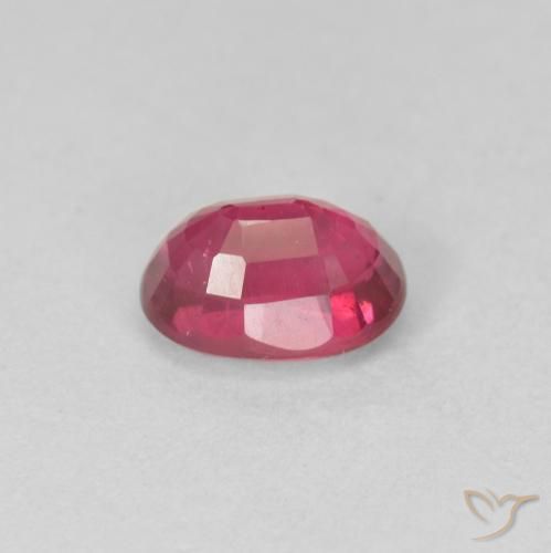 Ruby Gemstone in 7 x 5 mm (calibrated) Size for Sale, Ruby Stone in Jam Red Color