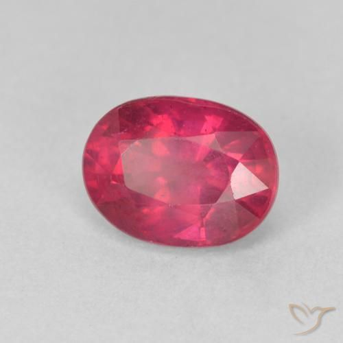 2.11 ct Red Ruby Stone, Natural Ruby in Oval Facet Shape for Sale