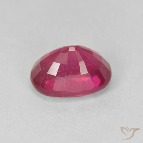 Ruby Gemstone in 8 x 6 mm (calibrated) Size for Sale, Ruby Stone in Jam Red Color