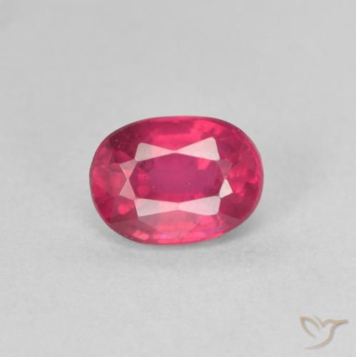 1.23ct Natural Reddish Pink Ruby, Oval, VS
