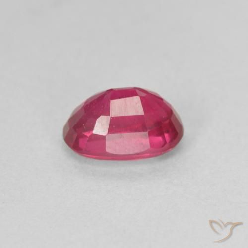 Ruby Gemstone in 7 x 5 mm (calibrated) Size for Sale, Ruby Stone in Reddish Pink Color