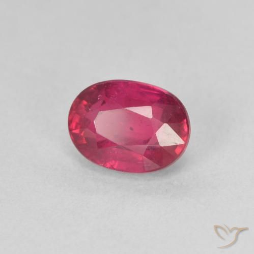 1.32 ct Red Ruby Stone, Natural Ruby in Oval Facet Shape for Sale