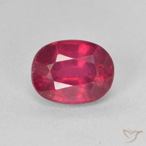 2.14ct Natural Deep Reddish Pink Ruby, Oval, VS