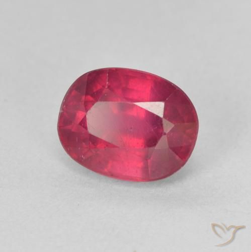 2.14 ct Red Ruby Stone, Natural Ruby in Oval Facet Shape for Sale