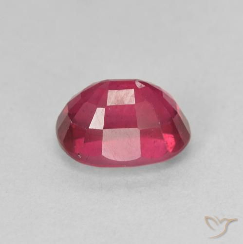 Ruby Gemstone in 8 x 6 mm (calibrated) Size for Sale, Ruby Stone in Deep Reddish Pink Color