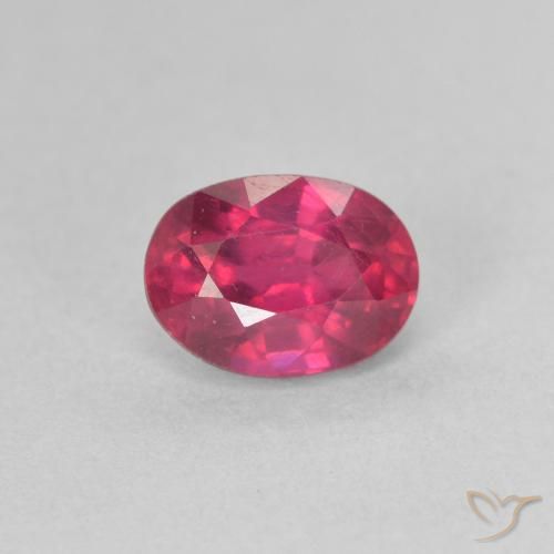 1.39 ct Oval Cut Ruby, 7 x 5.2 mm From Madagascar, Photo A