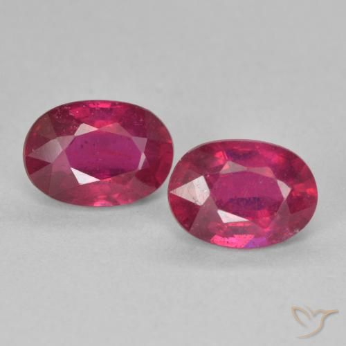 2.41 ct Oval Cut Ruby, 7 x 5 mm From Madagascar, Photo A