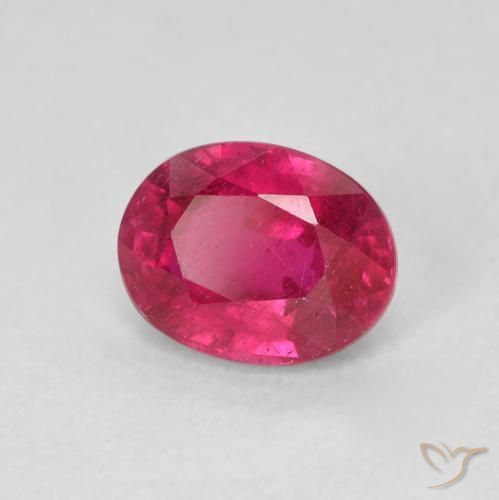 1.71 ct Red Ruby Stone, Natural Ruby in Oval Facet Shape for Sale